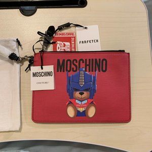 Moschino x Transformers Leather Robot Bear Clutch